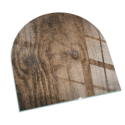 Glass hearth for log burner Natural wood pattern