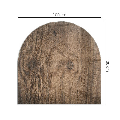 Glass hearth for log burner Natural wood pattern