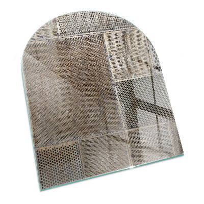 Glass hearth for log burner Pattern of perforated sheet metal