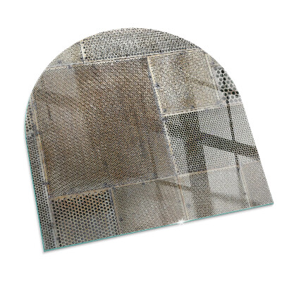 Glass hearth for log burner Pattern of perforated sheet metal