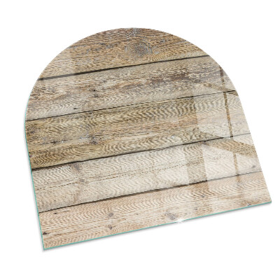 Glass hearth for log burner Wooden board in arrangement