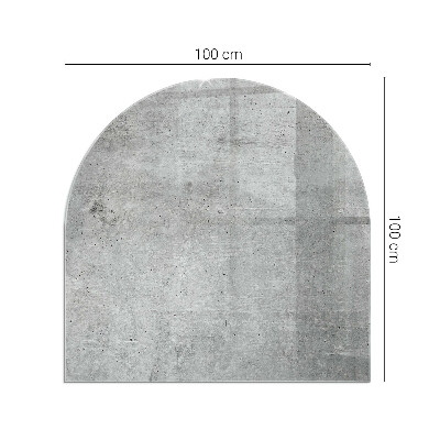 Glass hearth for log burner Raw concrete texture