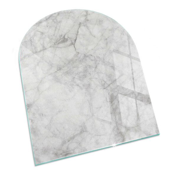 Glass hearth for log burner Marble structure pattern