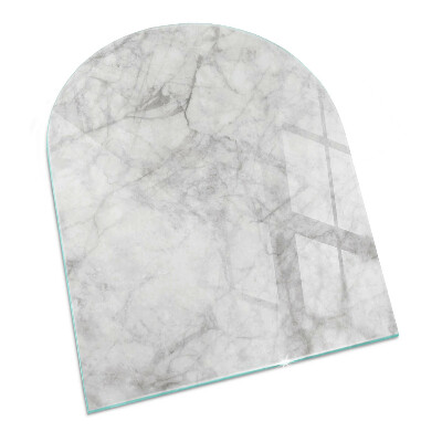 Glass hearth for log burner Marble structure pattern