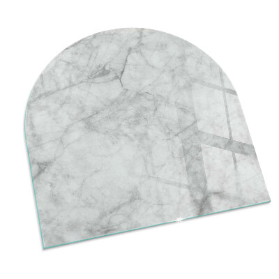 Glass hearth for log burner Marble structure pattern