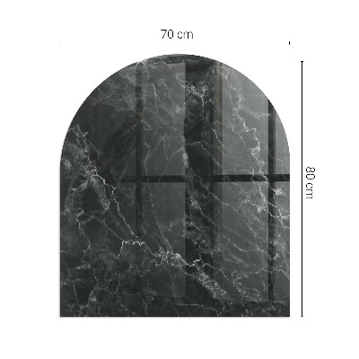 Glass hearth for log burner Elegant marble pattern