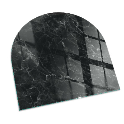 Glass hearth for log burner Elegant marble pattern