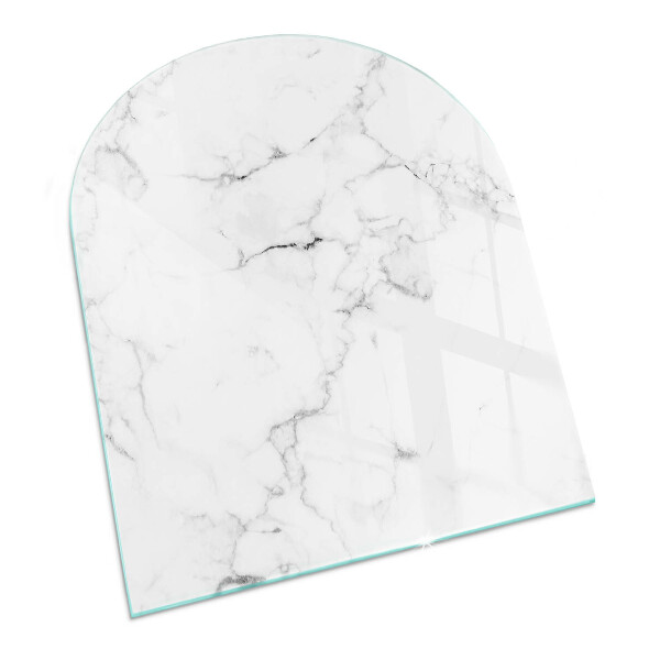 Glass hearth for log burner Marble pattern with veins