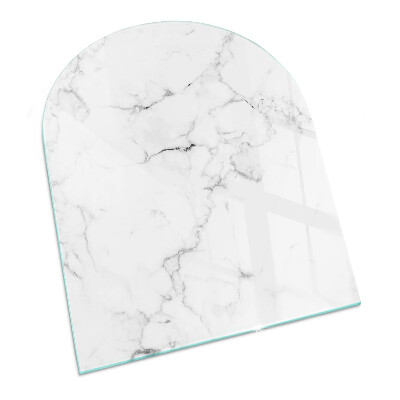 Glass hearth for log burner Marble pattern with veins