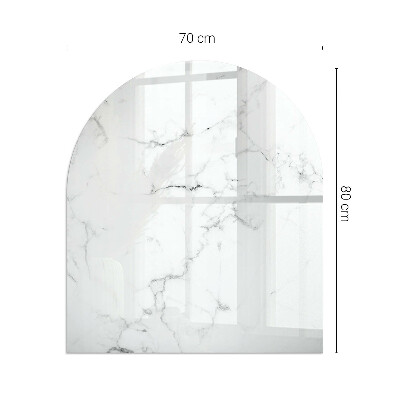 Glass hearth for log burner Marble pattern with veins