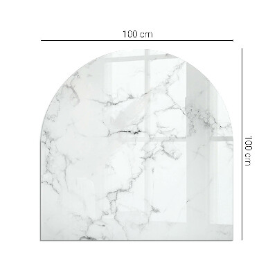Glass hearth for log burner Marble pattern with veins