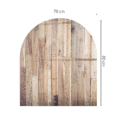 Glass hearth for log burner Wooden board in arrangement