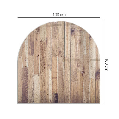 Glass hearth for log burner Wooden board in arrangement
