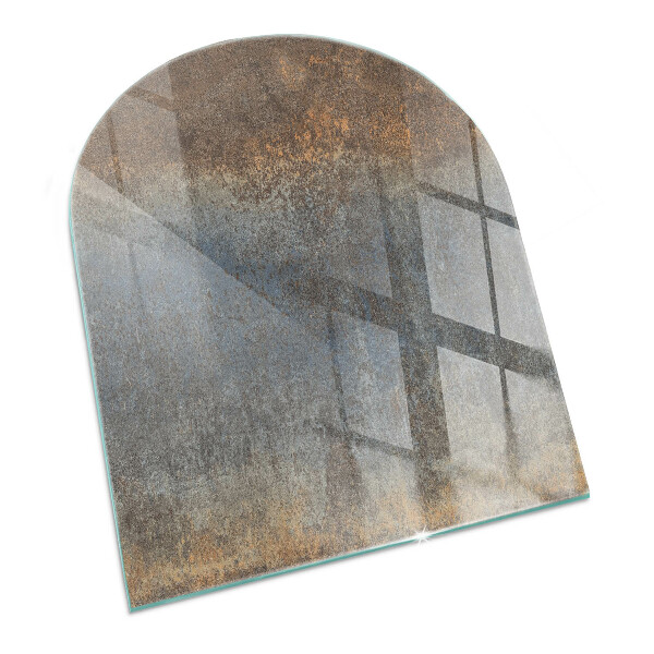 Glass hearth for log burner Abstract textured pattern