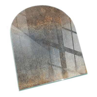Glass hearth for log burner Abstract textured pattern