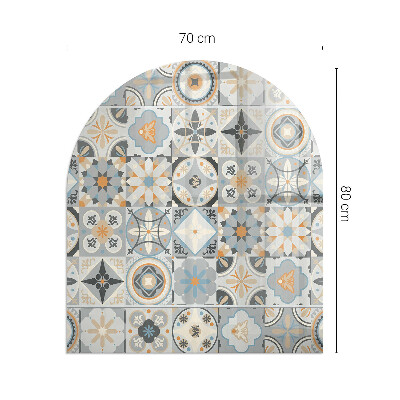 Glass hearths for wood burners Mosaic patterns in tiles