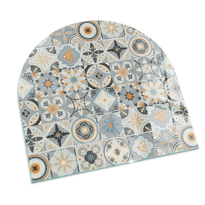 Glass hearths for wood burners Mosaic patterns in tiles
