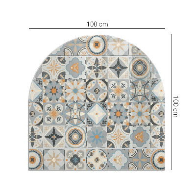 Glass hearths for wood burners Mosaic patterns in tiles