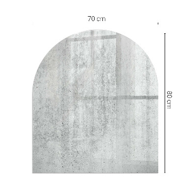 Glass hearth for log burner Raw concrete texture