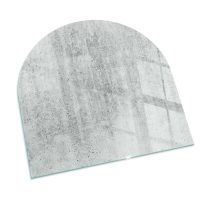 Glass hearth for log burner Raw concrete texture