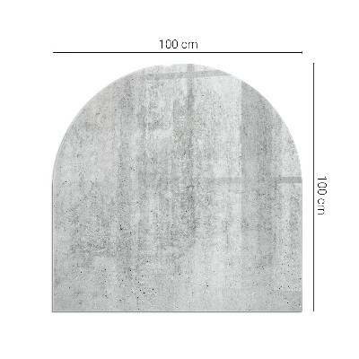 Glass hearth for log burner Raw concrete texture