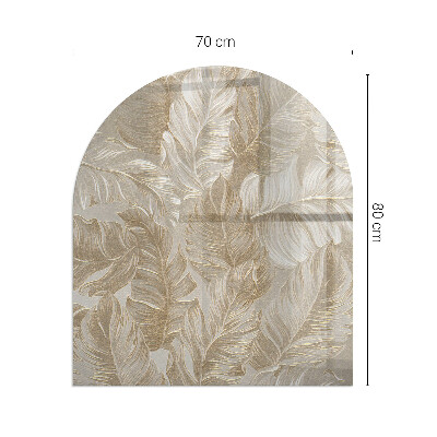 Glass hearth for log burner Leaves in subtle patterns