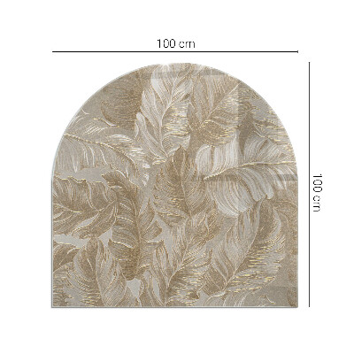 Glass hearth for log burner Leaves in subtle patterns
