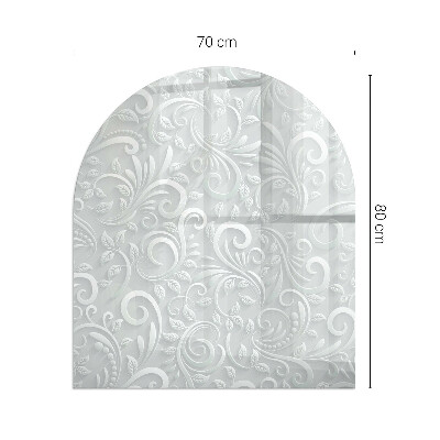 Glass hearths for wood burners Elegant plant pattern