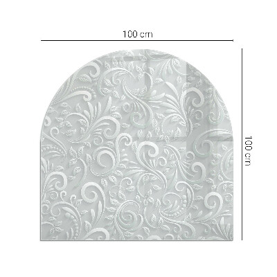 Glass hearths for wood burners Elegant plant pattern