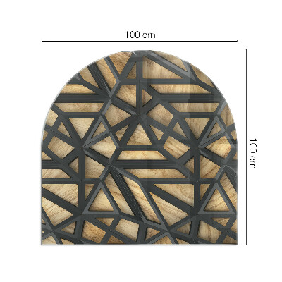Glass hearth for log burner Geometry with wood