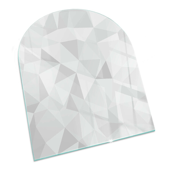 Glass hearth for log burner Abstract geometric pattern