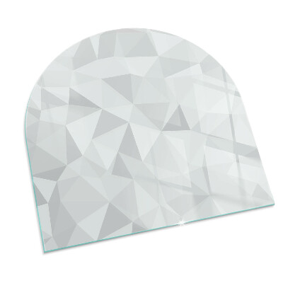 Glass hearth for log burner Abstract geometric pattern