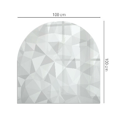Glass hearth for log burner Abstract geometric pattern