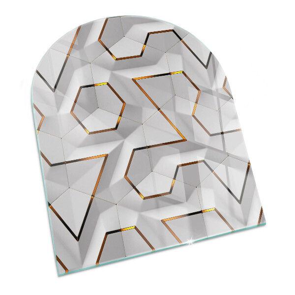 Glass hearths for wood burners Geometric 3D pattern