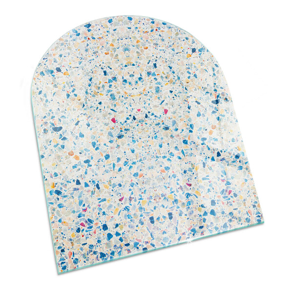 Glass hearth for log burner Abstract texture pattern