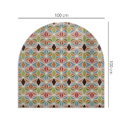 Glass hearths for wood burners Polygonal patterns in a grid