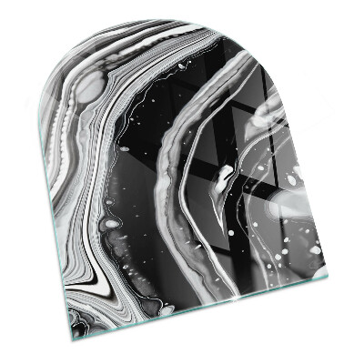 Glass hearth for log burner Abstract waves and lines