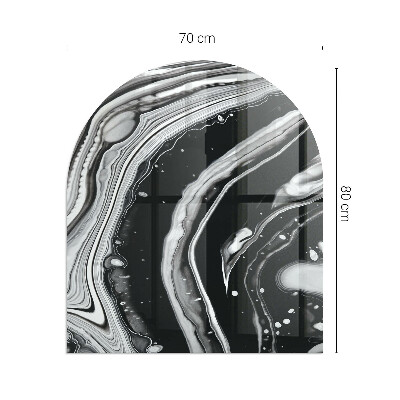 Glass hearth for log burner Abstract waves and lines