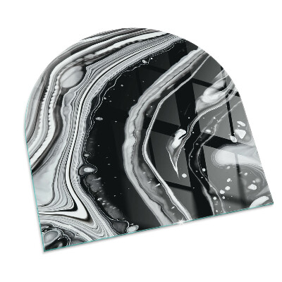 Glass hearth for log burner Abstract waves and lines