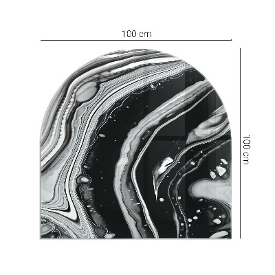Glass hearth for log burner Abstract waves and lines