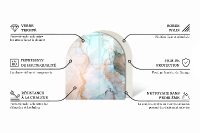 Glass hearths for wood burners Abstract fluid pattern