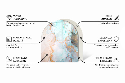 Glass hearths for wood burners Abstract fluid pattern