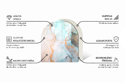 Glass hearths for wood burners Abstract fluid pattern