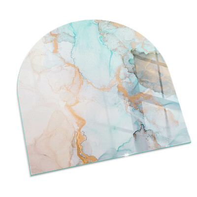 Glass hearths for wood burners Abstract fluid pattern