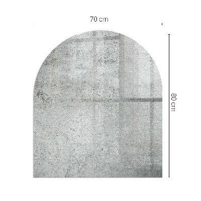Glass hearth for log burner Raw concrete texture