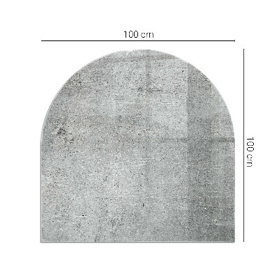Glass hearth for log burner Raw concrete texture