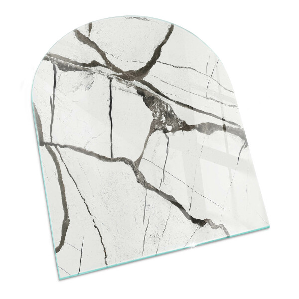 Glass hearth for log burner Marble vein pattern