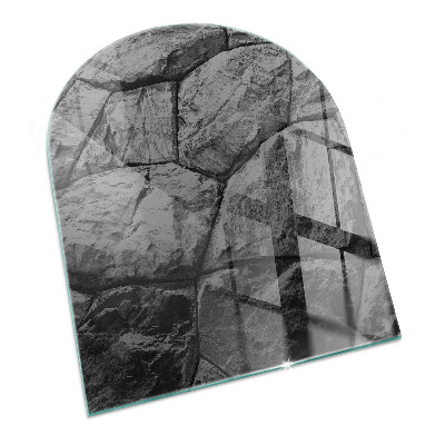 Glass hearths for wood burners Natural stone pattern