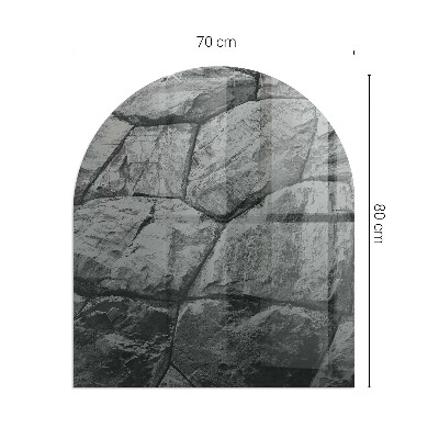 Glass hearths for wood burners Natural stone pattern