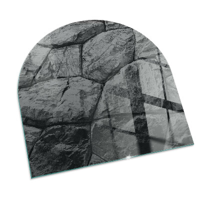 Glass hearths for wood burners Natural stone pattern